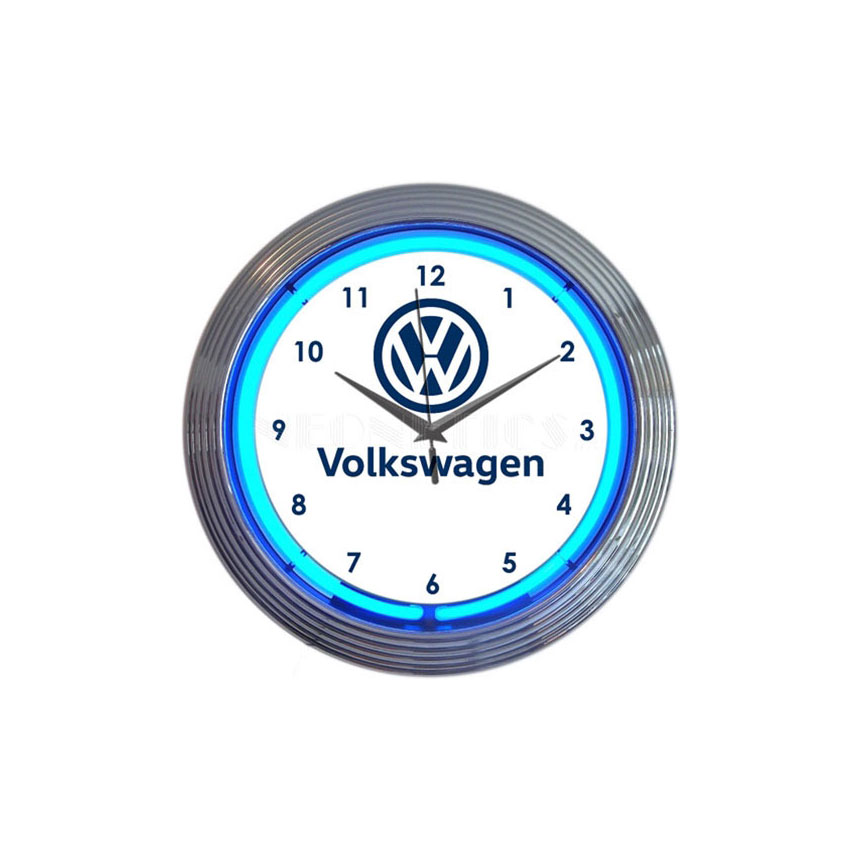 Volkswagen Neon Clock 8VWCLK, Neon Signs Auto Body Toolmart
