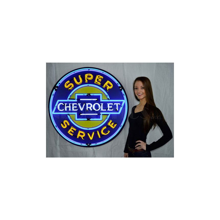 Neonetics GM Super Chevrolet Service 36 Neon Sign in Metal Can ...