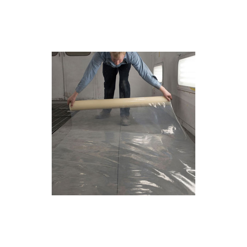 RBL Products 48 x 200ft Spray Booth Floor Film, Clear 421, Booth Film Auto Body Toolmart