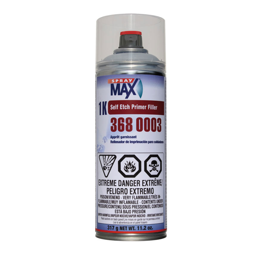 SprayMax 1K Self Etch Primer Filler, Gray 3680003