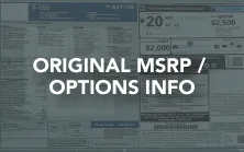 Original MSRP / Options Info
