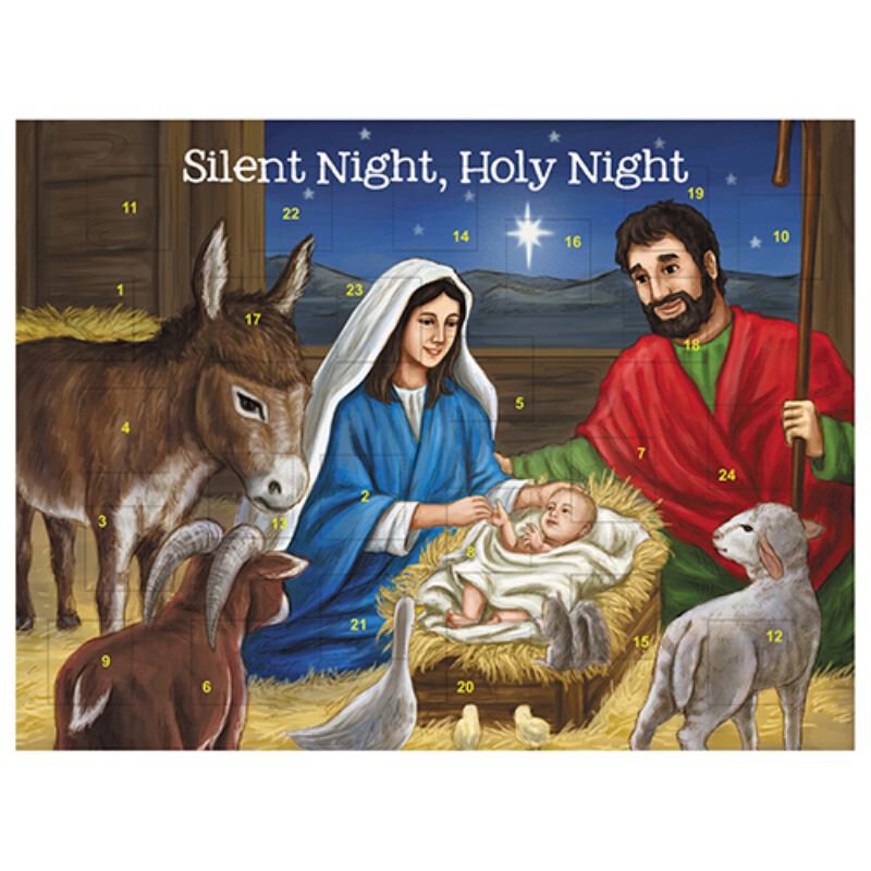 Silent Night, Holy Night Advent Calendar 12/pk