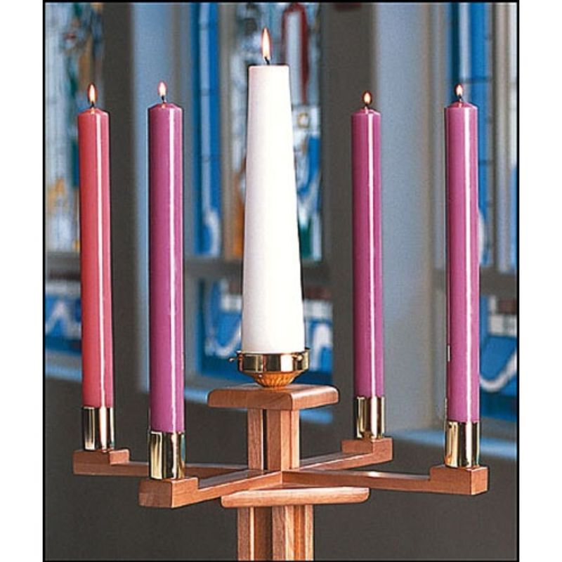Church Advent Candle Set Purple/Rose, Advent Autom