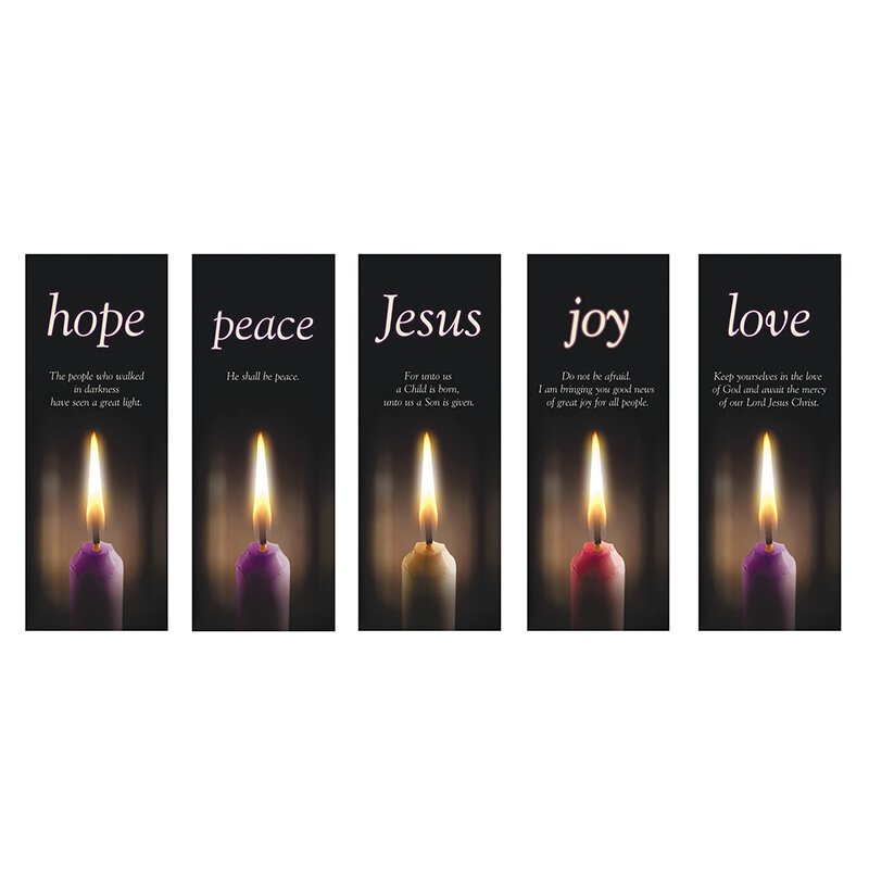 Advent Candle Series XStand Banners Set of 5, Church Supplies Autom