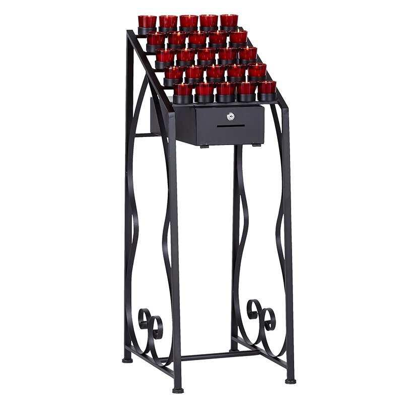 Votive Stand with Locking Offering Box 25Cup