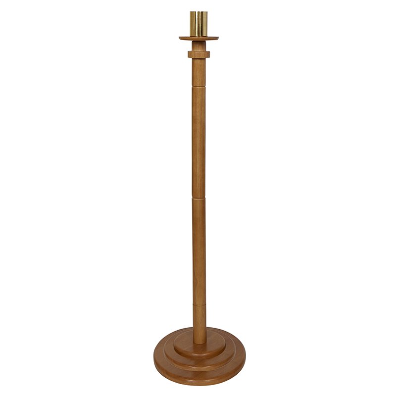 Round Base Paschal Candle Holder Medium Oak, Church Supplies Autom