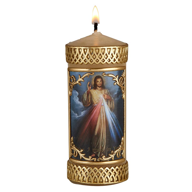 Divine Mercy Devotional Candle, Church Supplies Autom