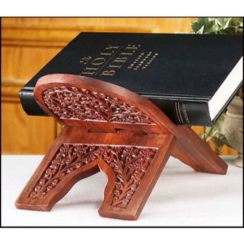 Carved Rosewood Bible Stand, Missal & Bible Stands Autom