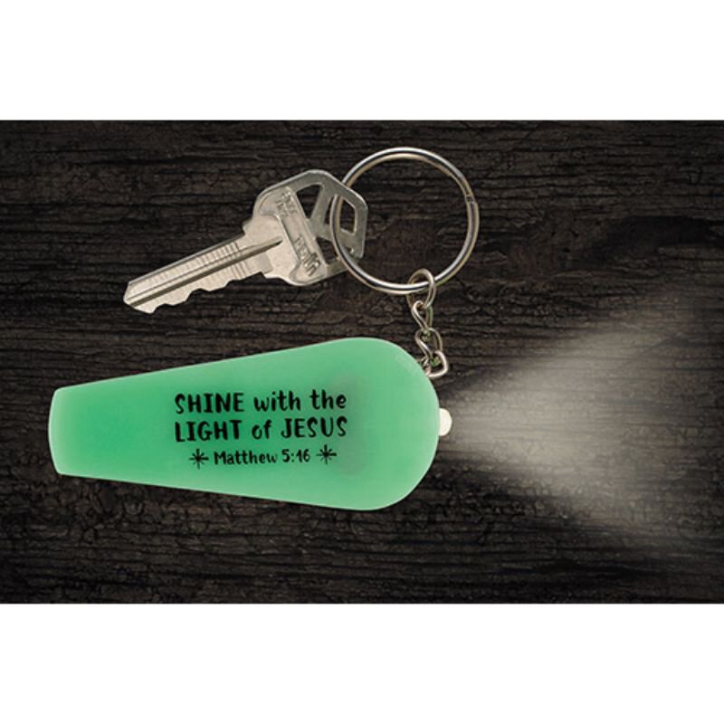 Shine with the Light of Jesus Flashlight Key Chain 24/pk, Novelties