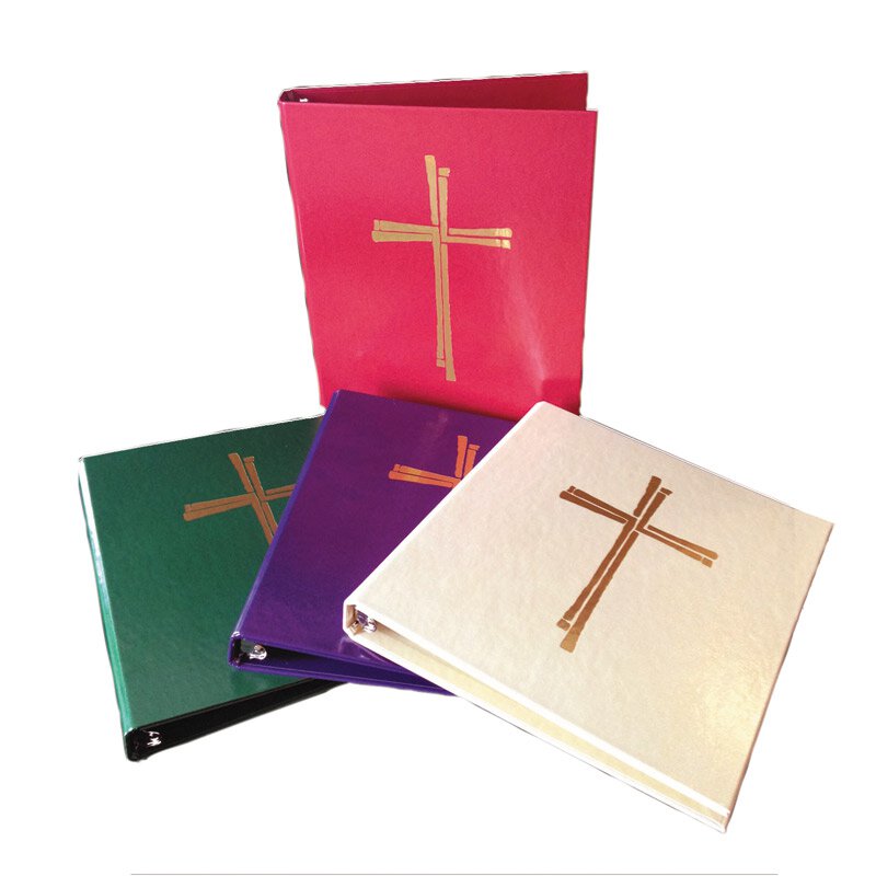 Ceremonial Binder with Cross Design Set of 4