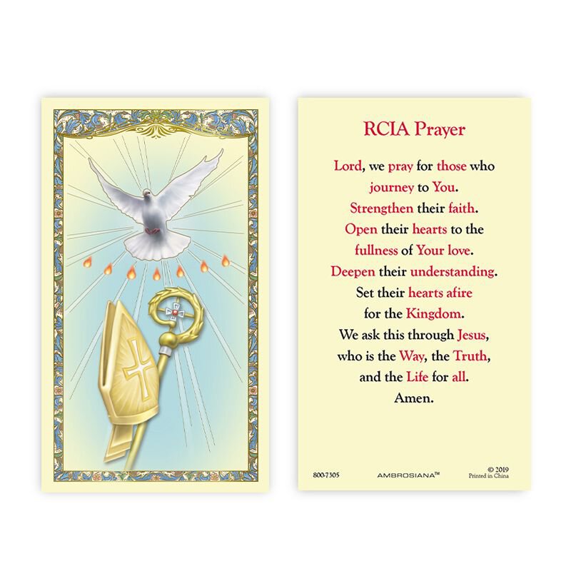 RCIA Laminated Holy Card - 25/pk, Devotional Items: Autom