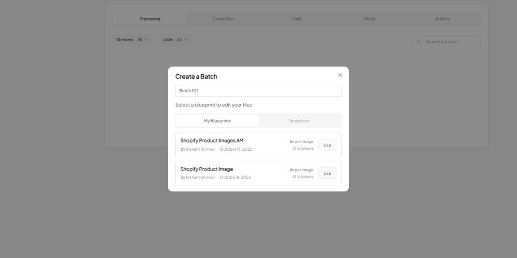 Create Batch in Autophoto Editing
