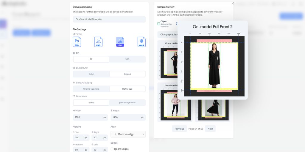 Creating Blueprint in Autophoto for product photo editing