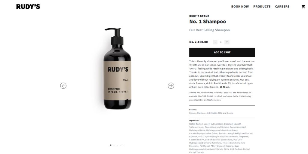 rudys barber shop plain white product photography background 
