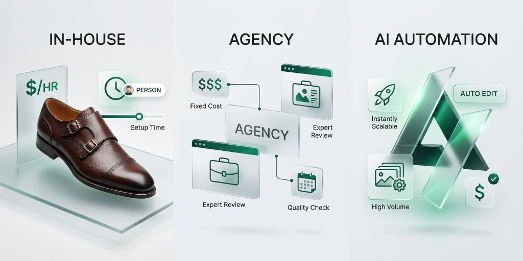 How Much Does Product Image Editing Service Cost? In-House vs Agency vs AI Automation