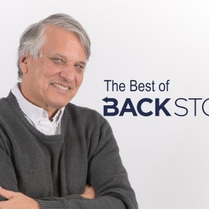 Brian Balogh headshot against white background, to the right are the words "The Best of BackStory"