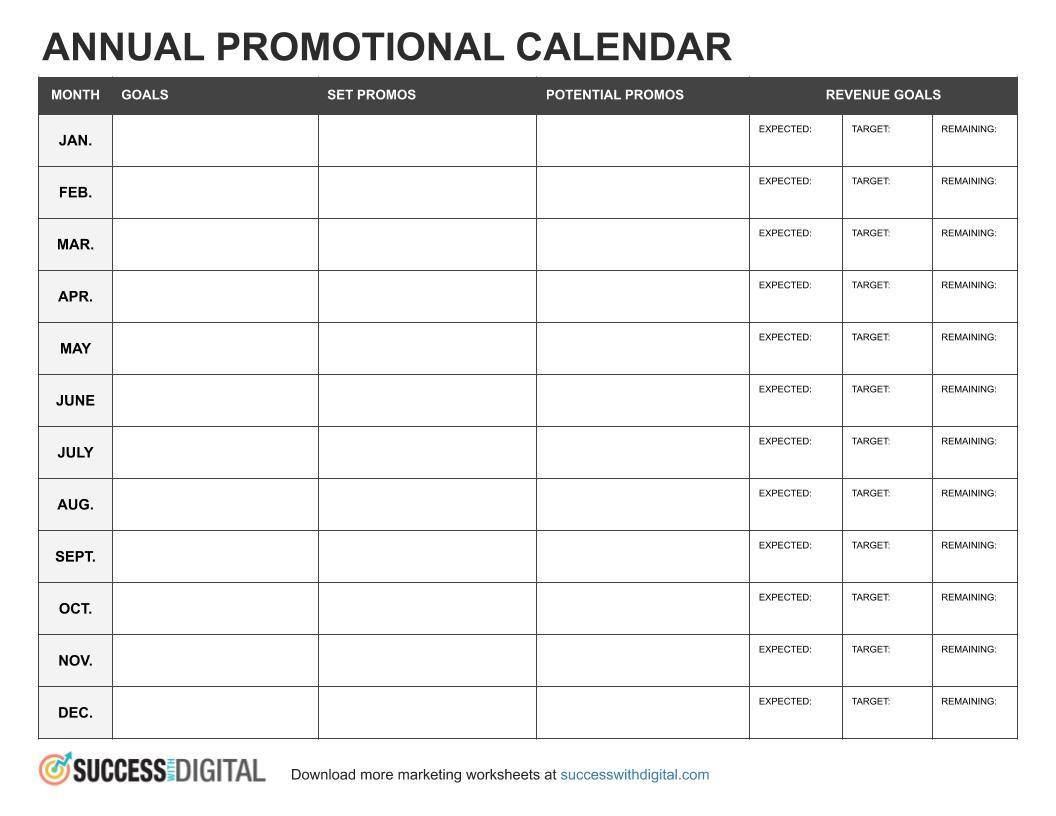 Success with Digital- Download Marketing Resources & Worksheet