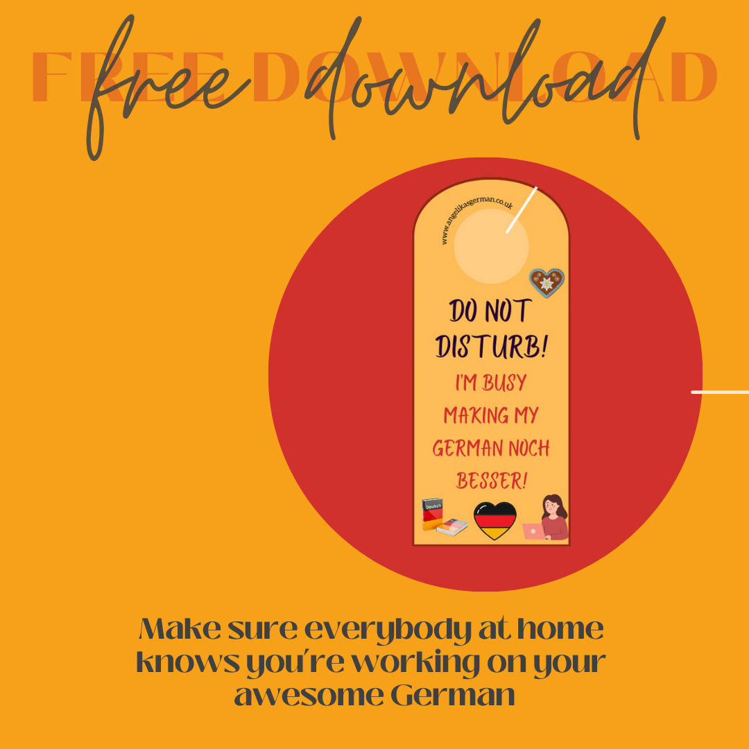 Do not disturb sign for German learners