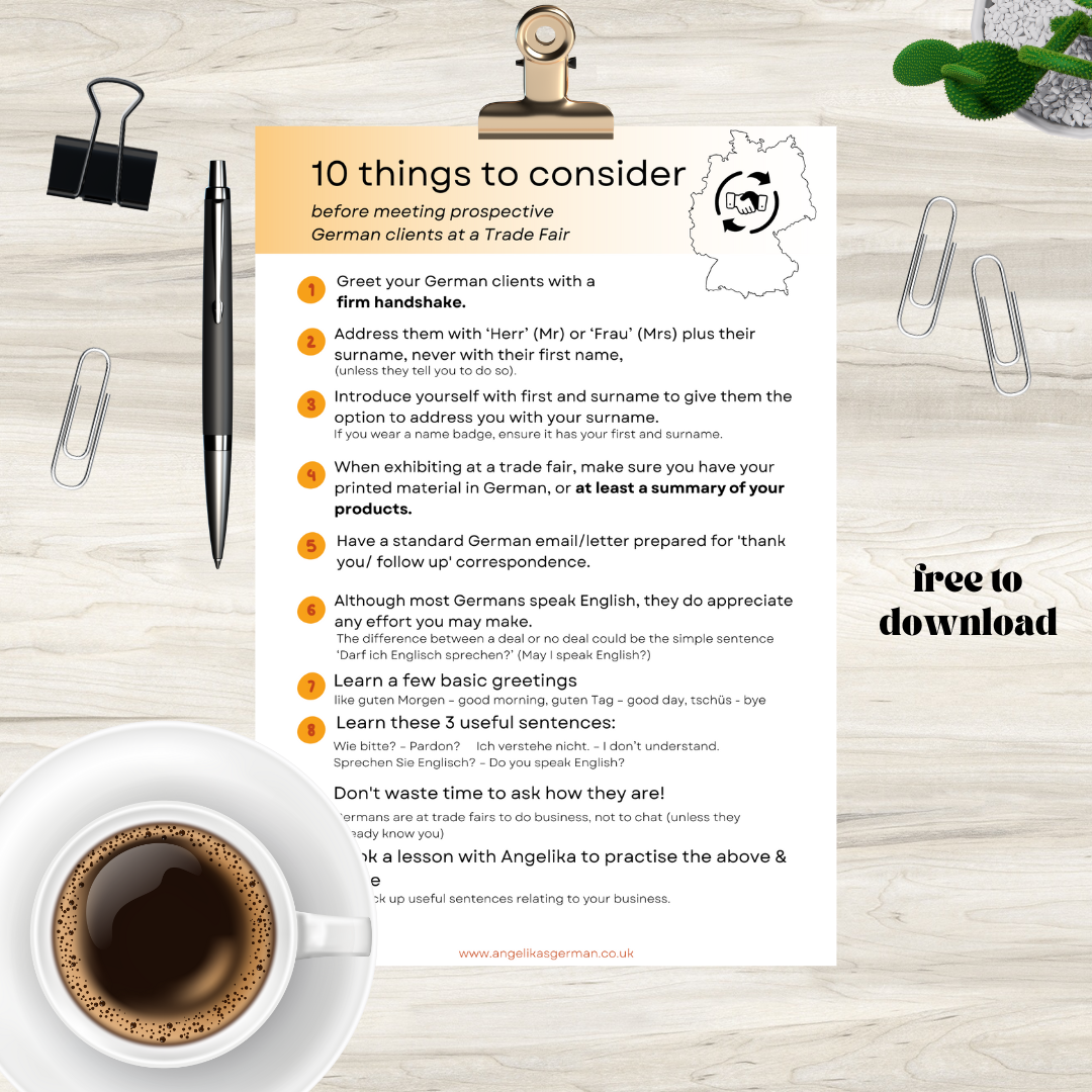 10 things to consider before meeting prospective German clients