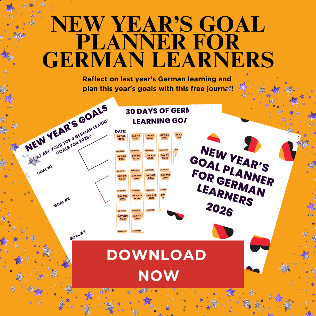 New Year's Goal Planner for German learners
