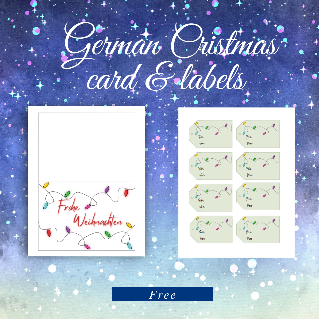 German Christmas card & labels