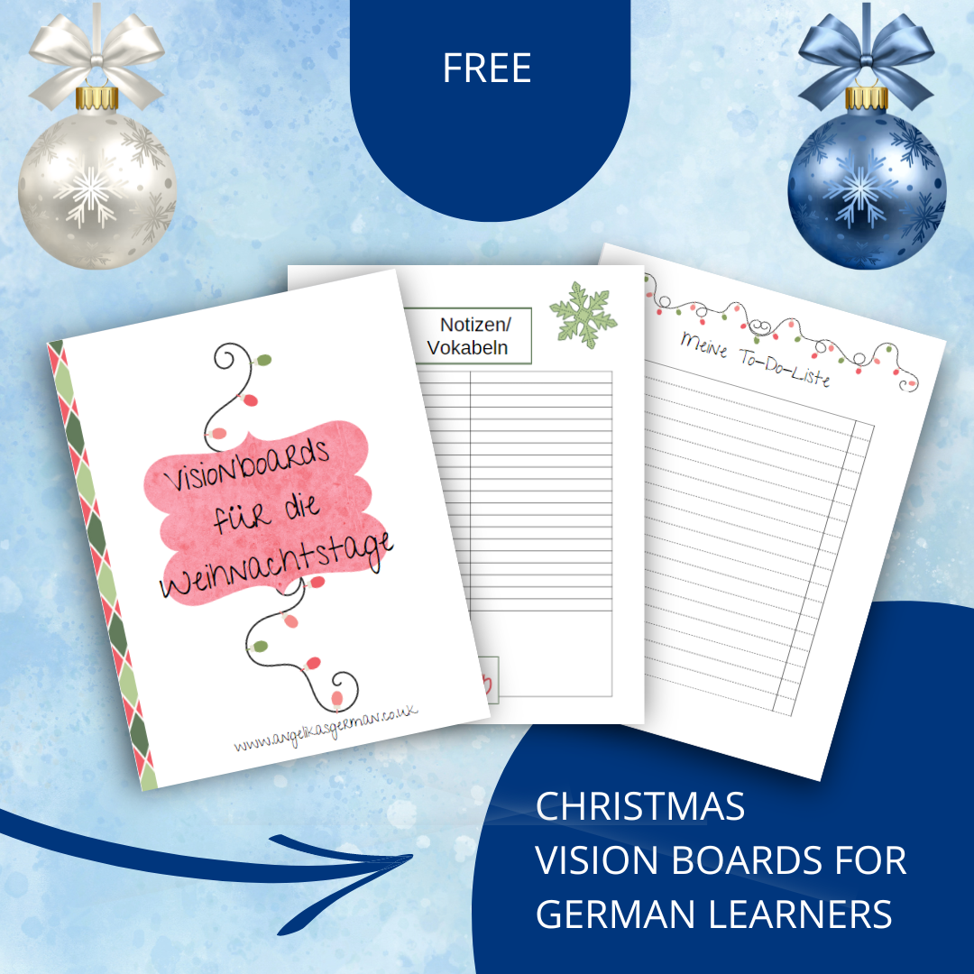 Christmas vision boards for German learners