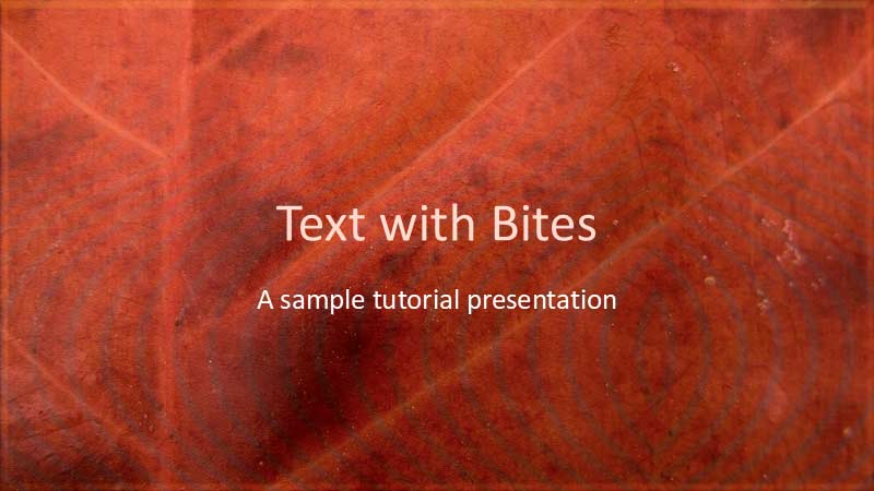 Tutorial PowerPoint Slides