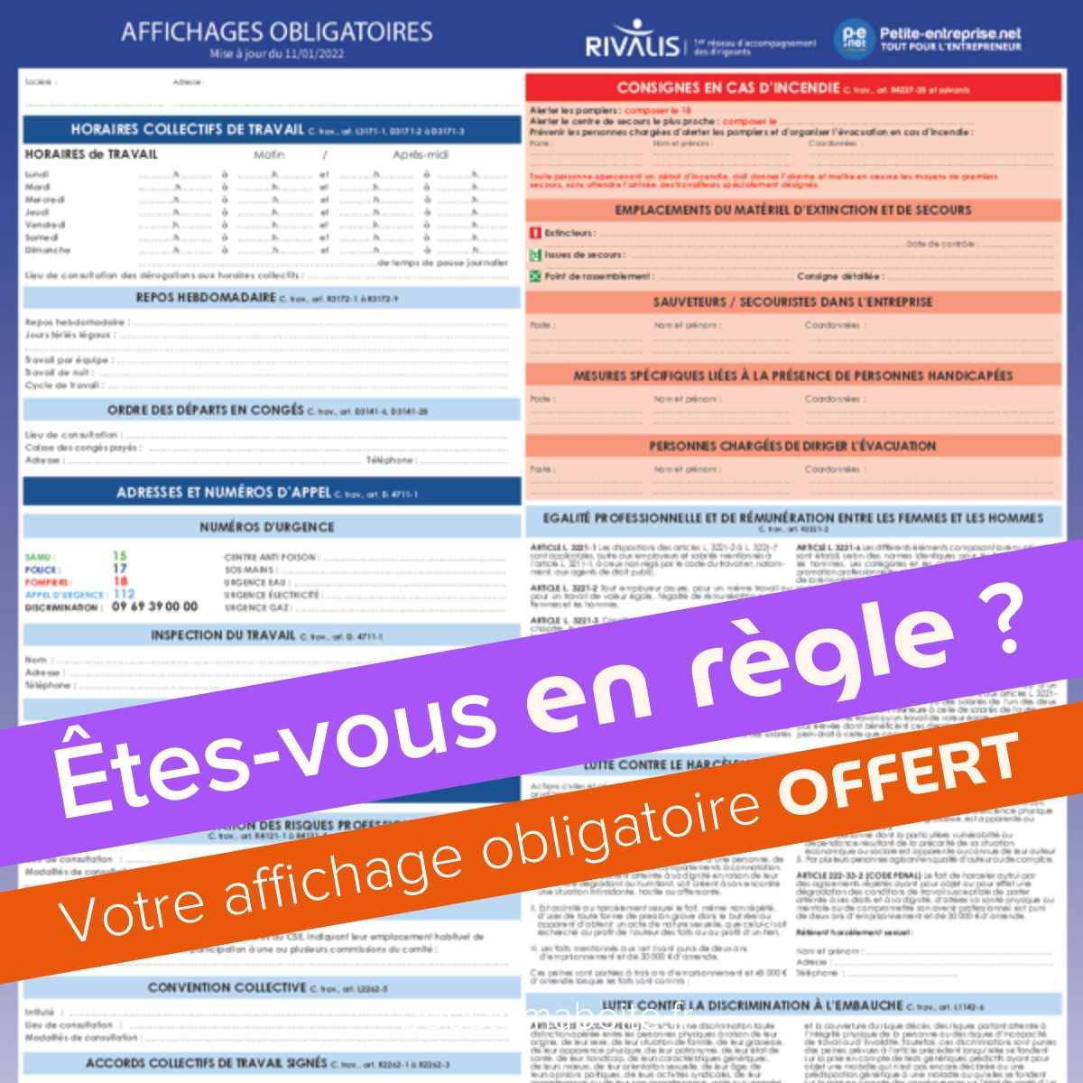 Affichage Obligatoire