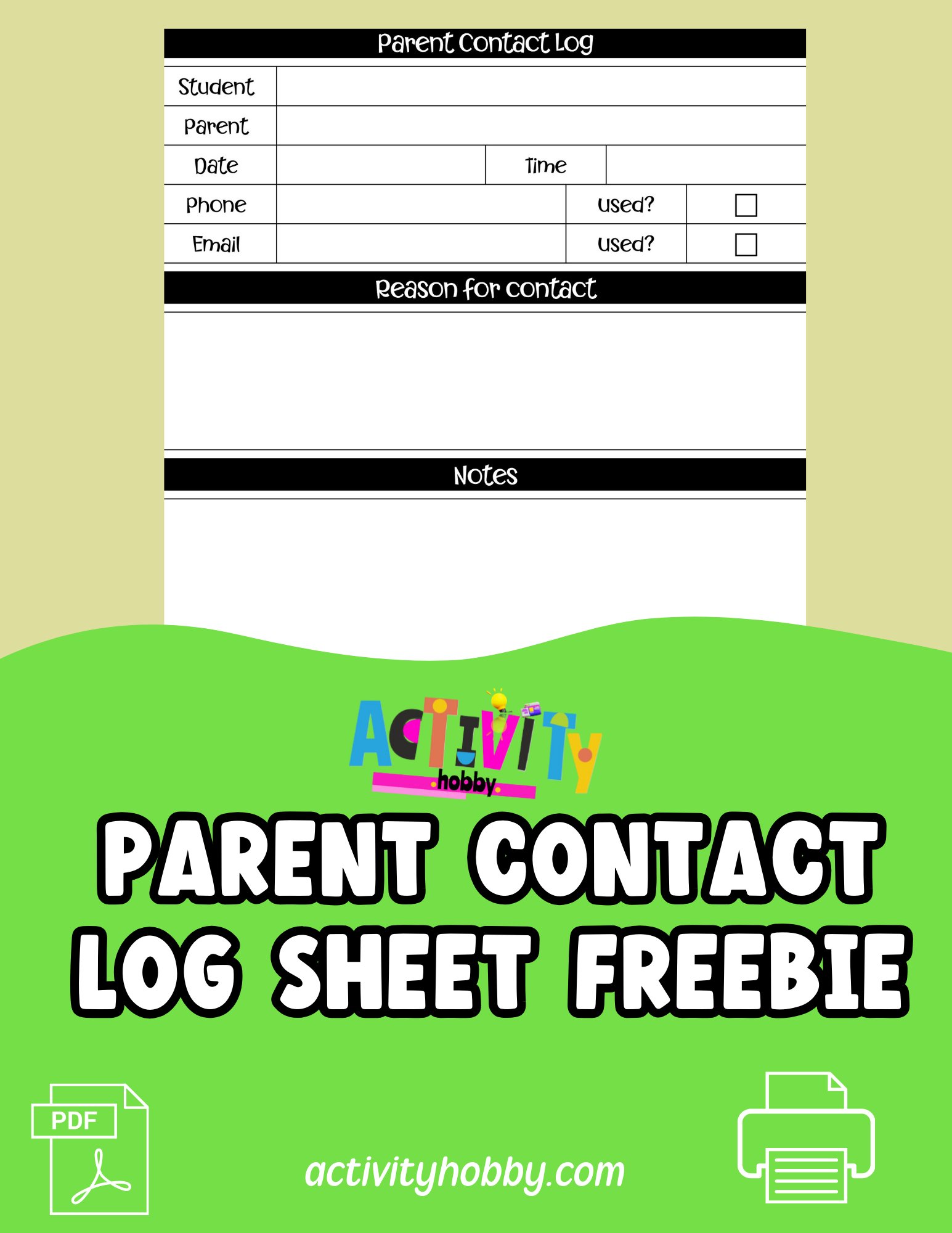 Parent Contact Log