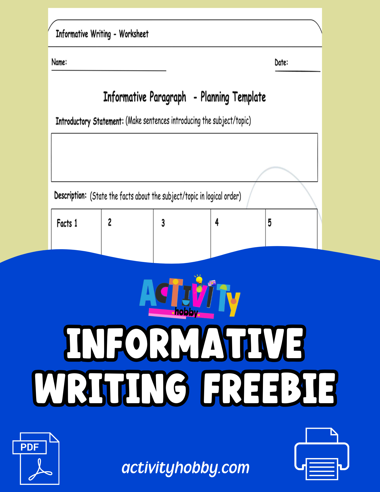 Informative Writing Worksheet 