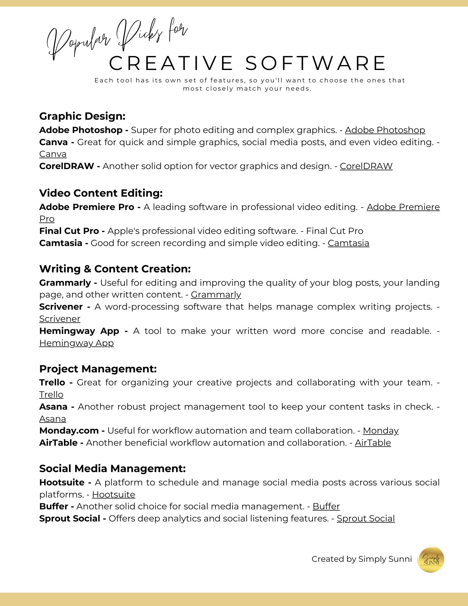 Popular Picks for Creative Software