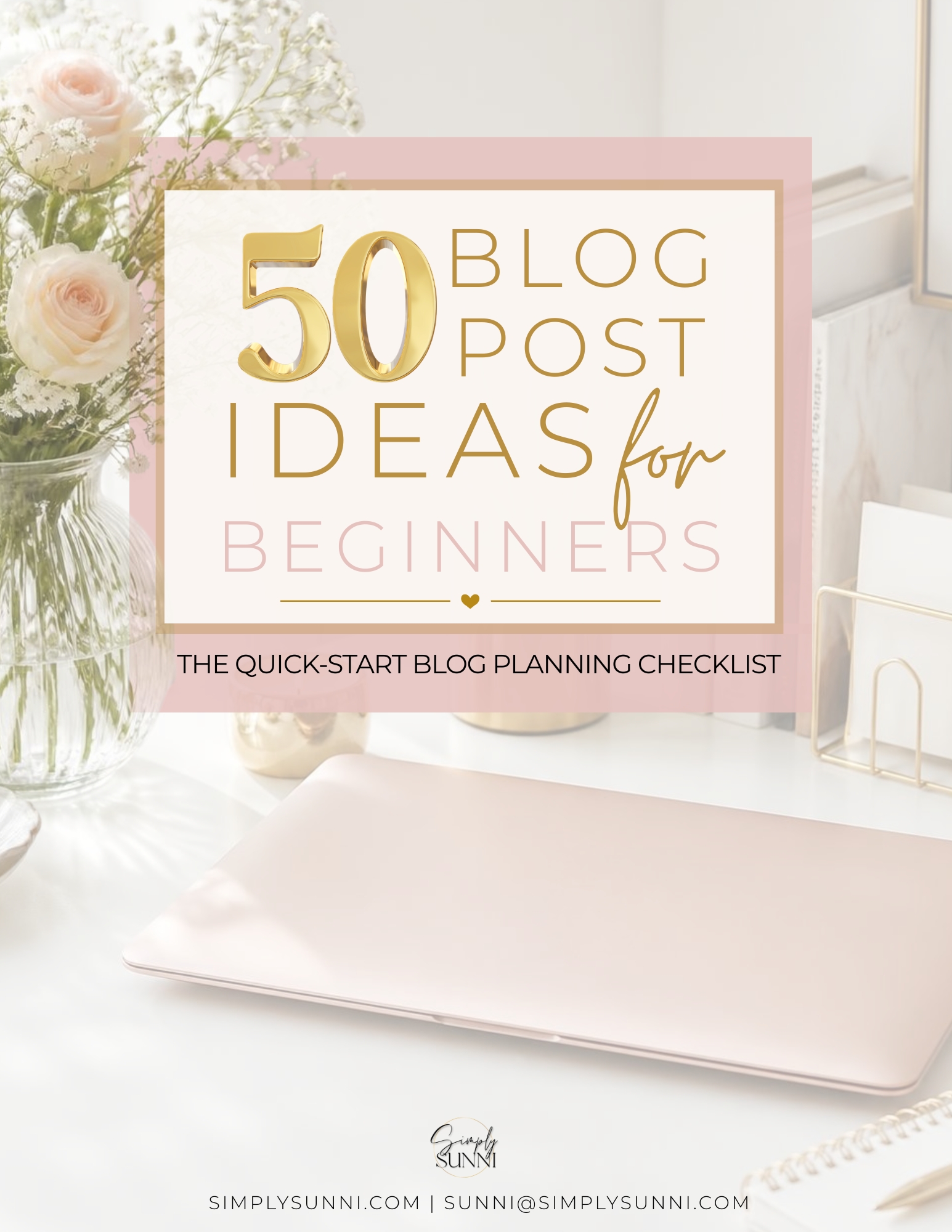 50 Blog Post Ideas for Beginners Checklist