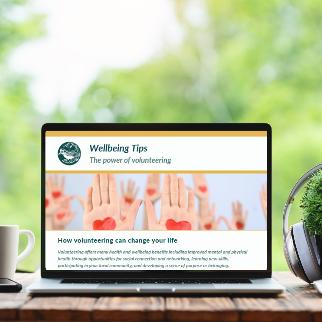 Wellbeing tips - the power of volunteering