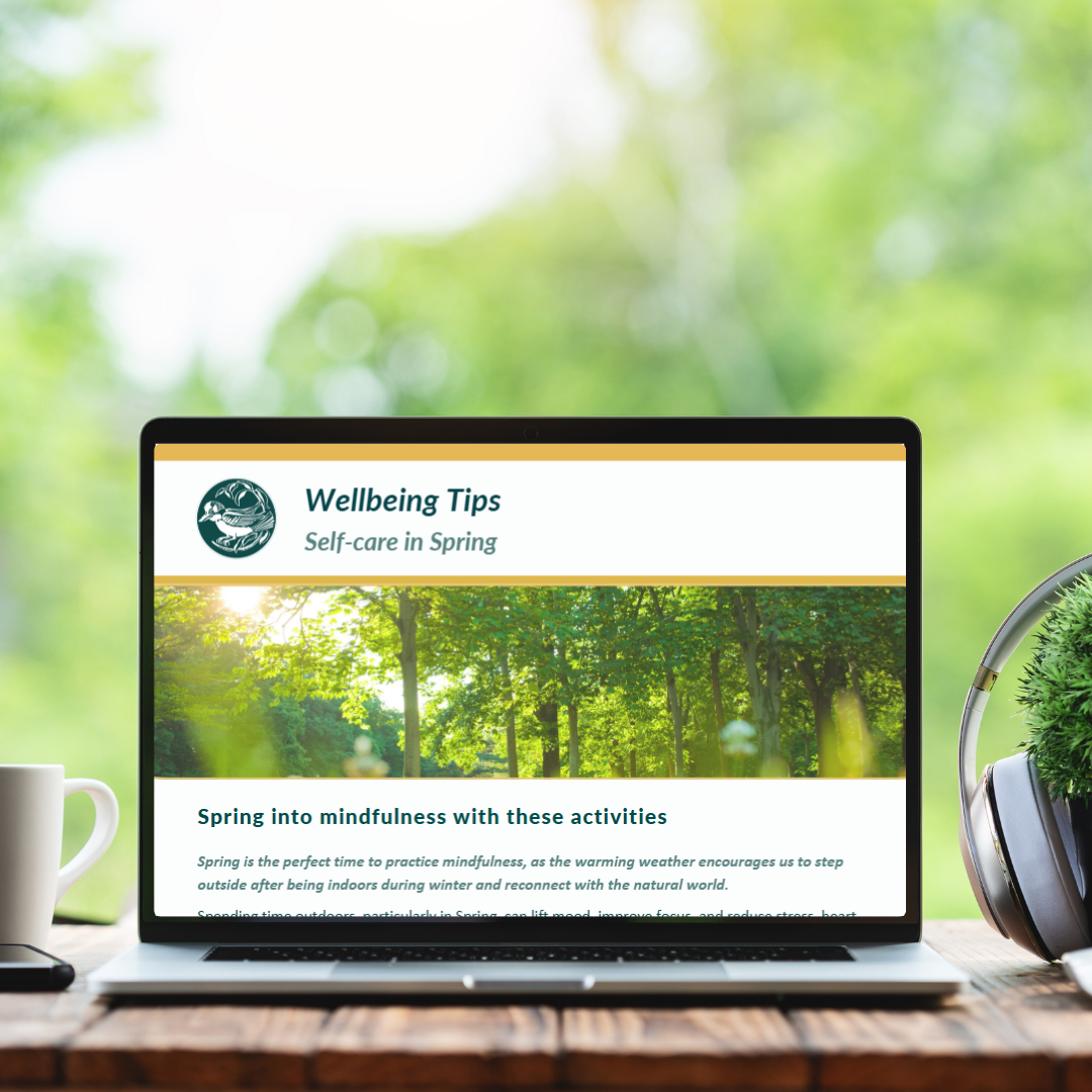Wellbeing tips - self-care in Spring