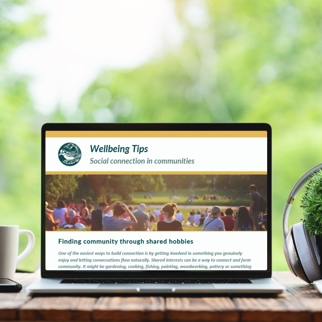 Wellbeing tips - social connection in communities