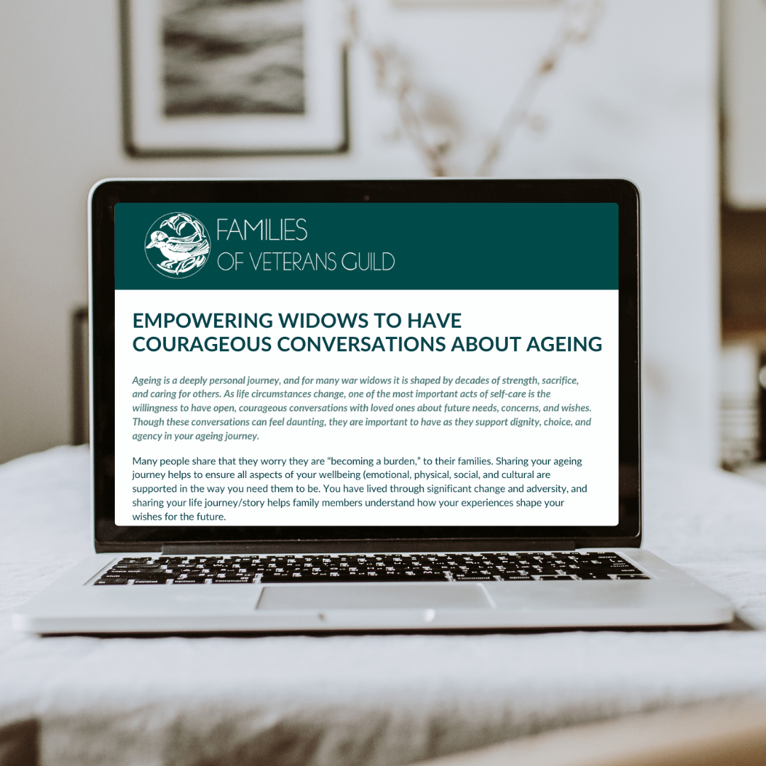 Empowering war widows to have courageous conversations about ageing