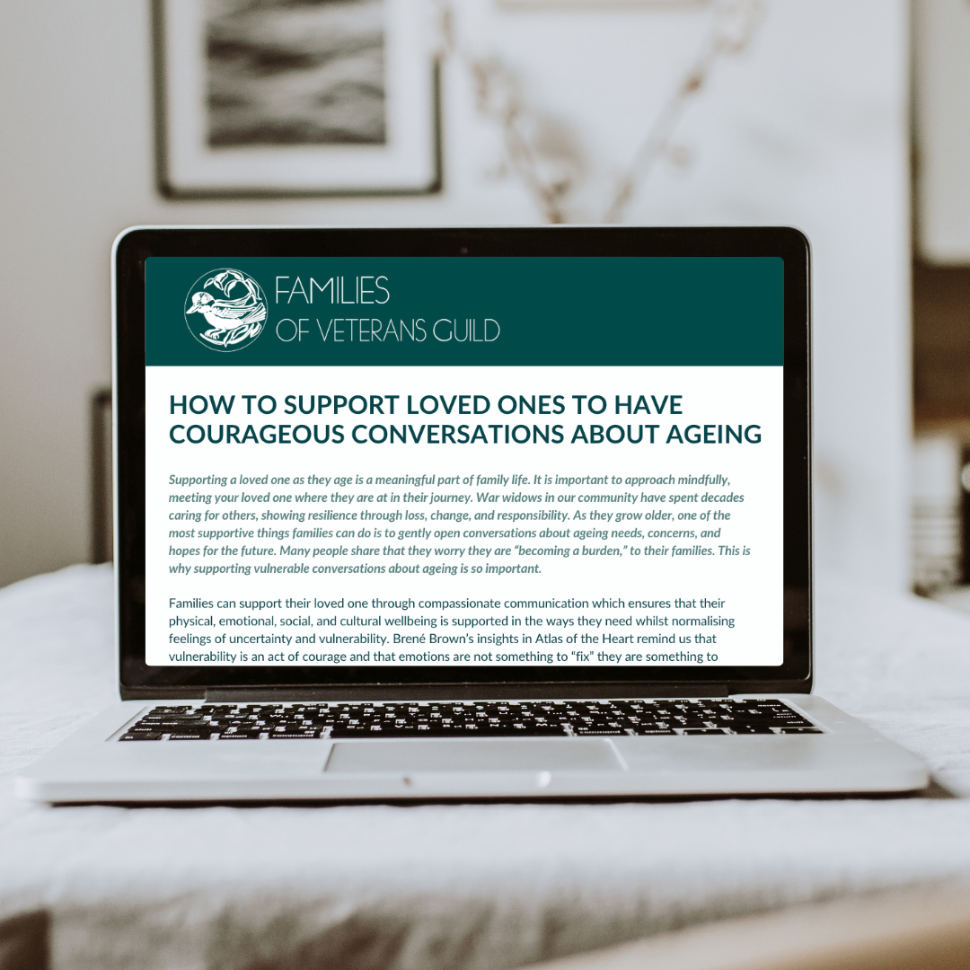 Supporting aging loved ones to have courageous conversations about ageing