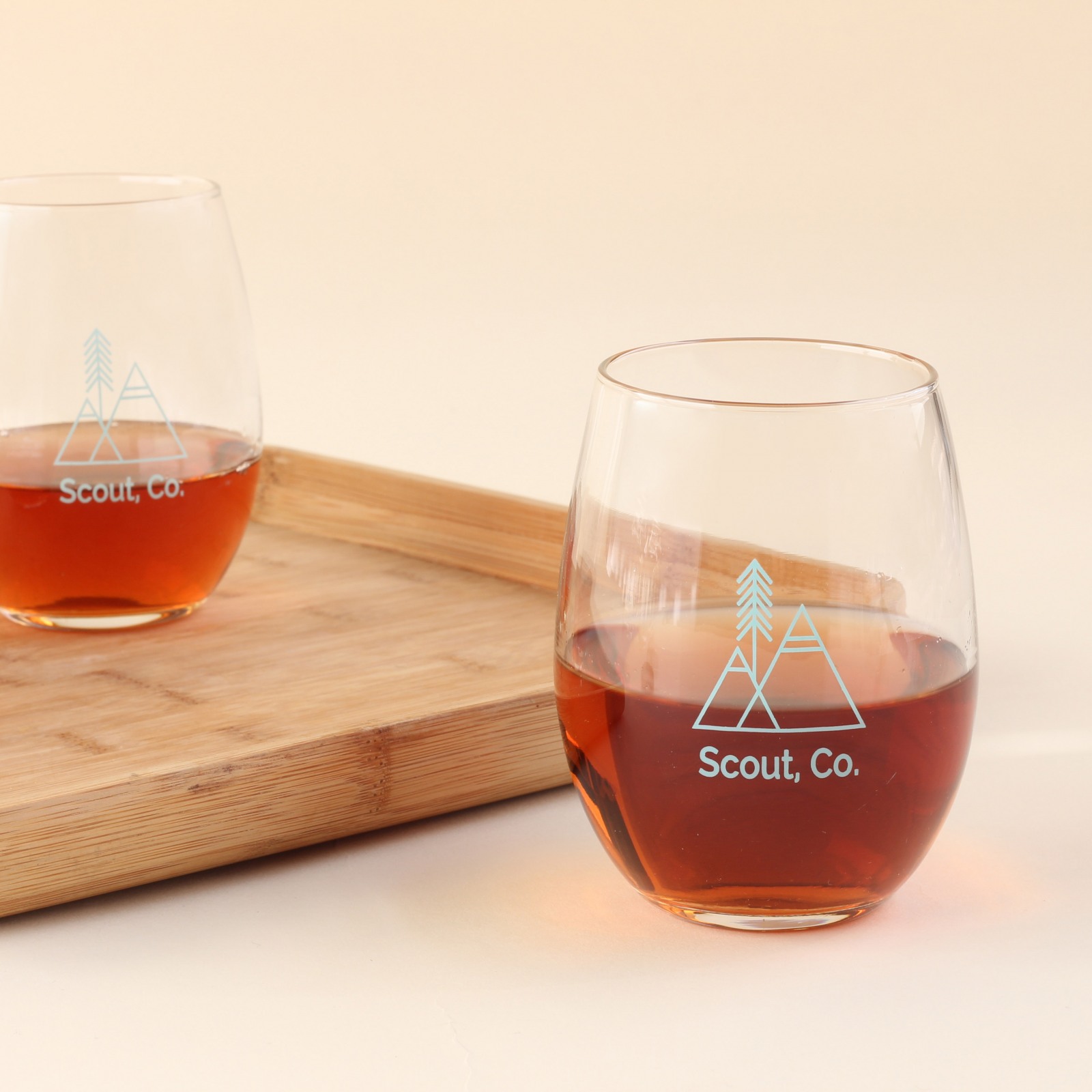 Personalized Stemless Wine Glasses with Logo Beaucoup