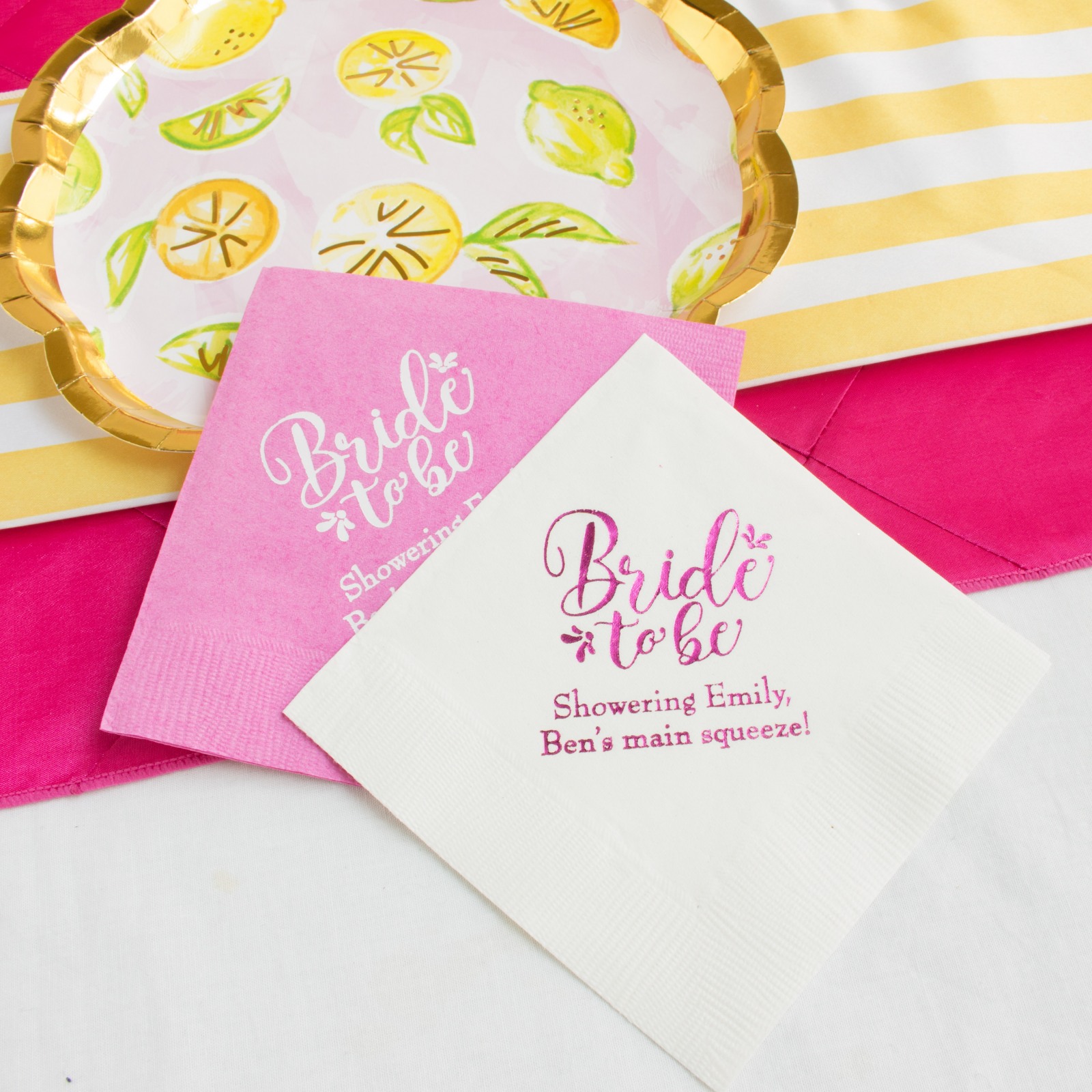 Personalized Wedding Napkins Beaucoup