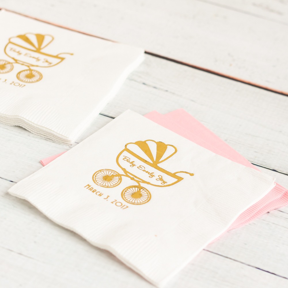 Personalized Baby Shower Napkins, Exclusive Personalized Baby Shower
