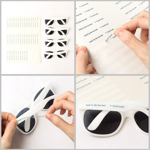 Sunglasses with Personalized Labels