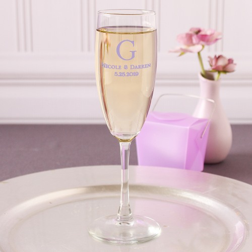 Personalized Champagne Flute Favors