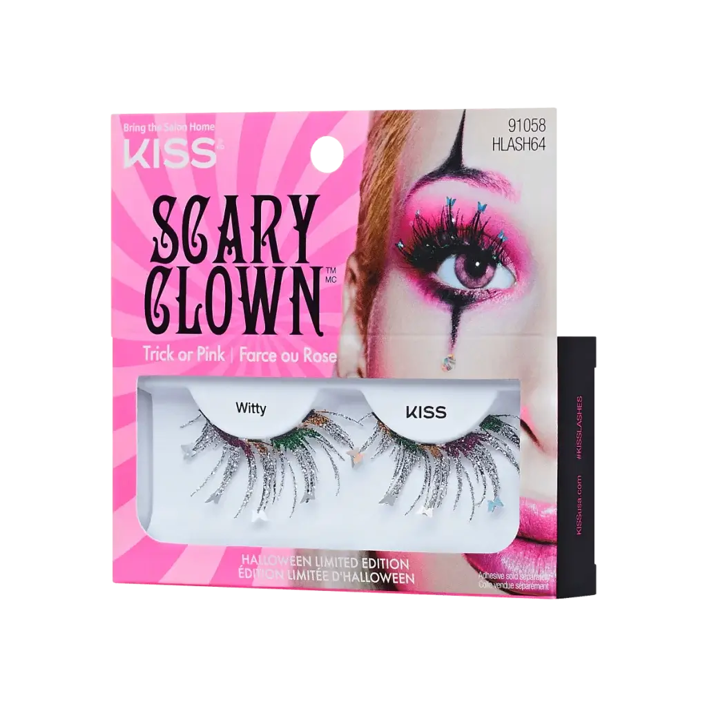 2023-09-19_d939e980-ccae-4292-8066-e42cb5832598 | BEAUTIFY.TIPS Halloween limited edition false lashes from KISS Scary Clown collection. Lashes in bright metallics