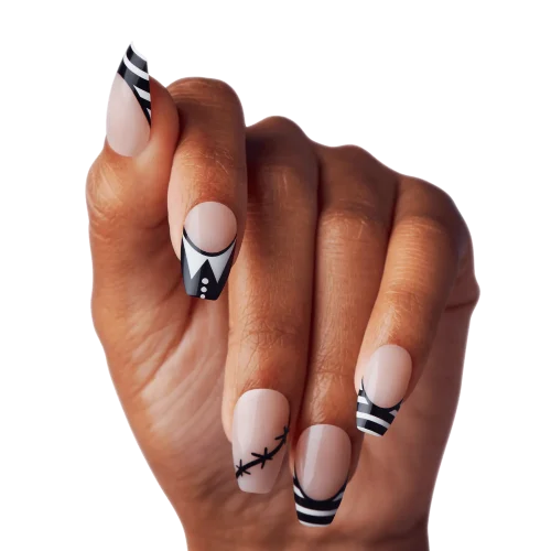 I am Wednesday_nail set | BEAUTIFY.TIPS Jenna Ortega