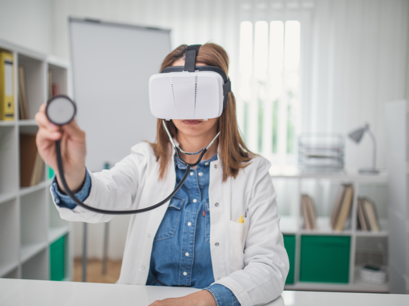 doctor doing vr consult
