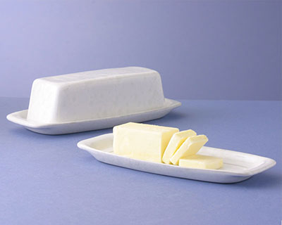 Covered Butter Dish - Elements Green