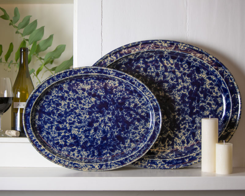 Medium Oval Platter Stoneware Serving Bennington Potters