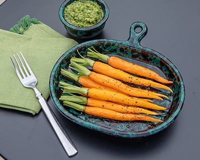Bistro Plate & Crock Set in Elements Green Glaze