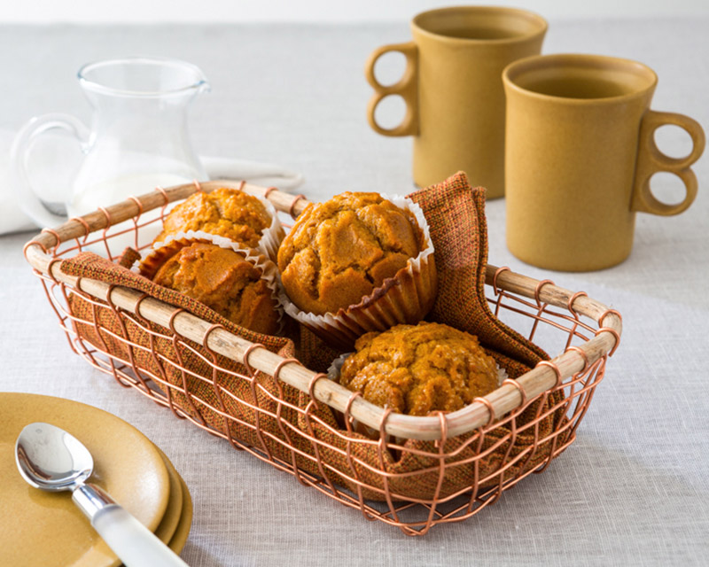 Copper Wire Bread Basket Tabletop Serving Gift Bennington Potters