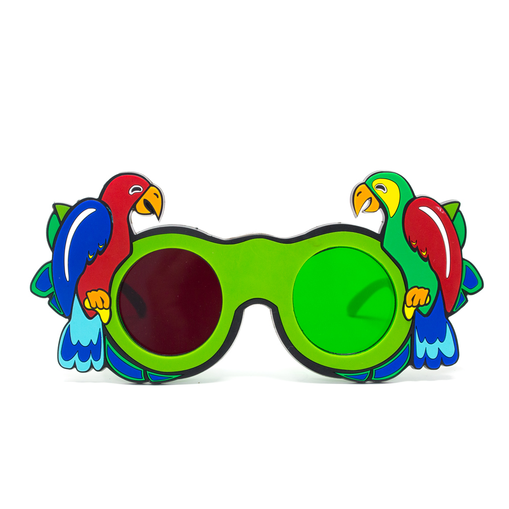 Fun Foam Goggles with Animal Figures, Glasses R/G/Blue or Polarized